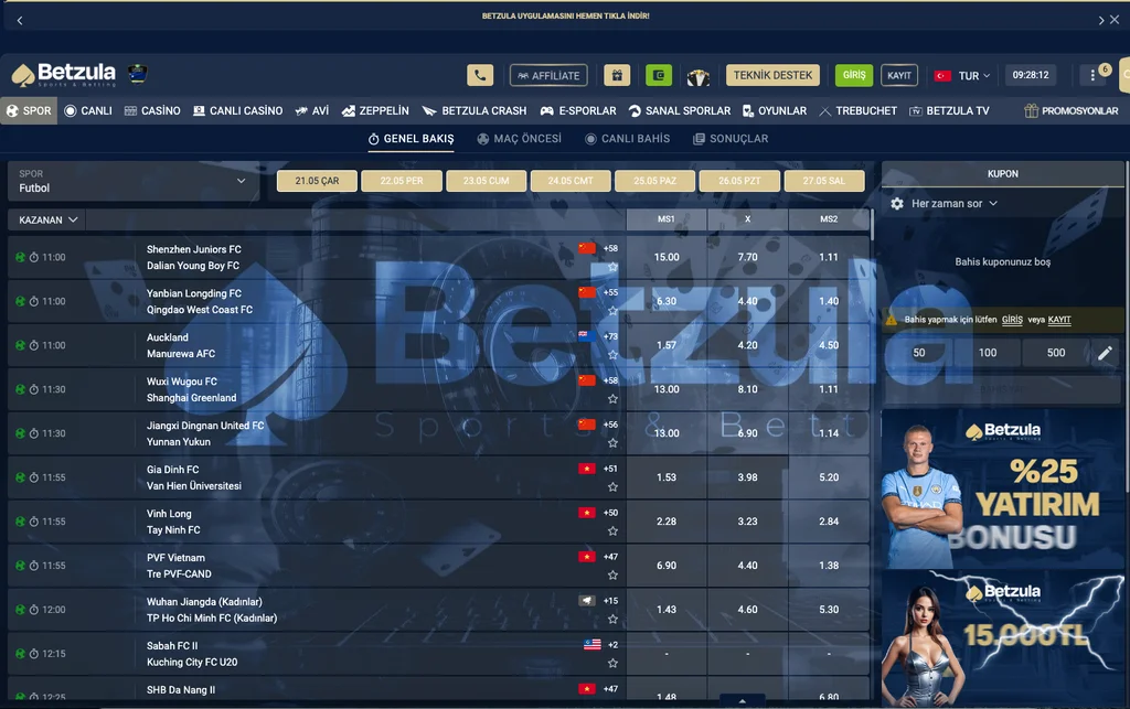 Bet Zula Canlı Bahis ve Casino Oyunları